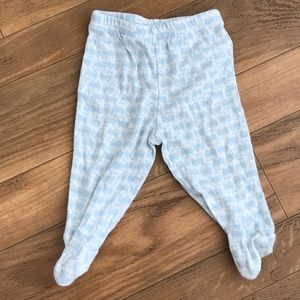 Carter’s footed pants 3 months baby trains blue